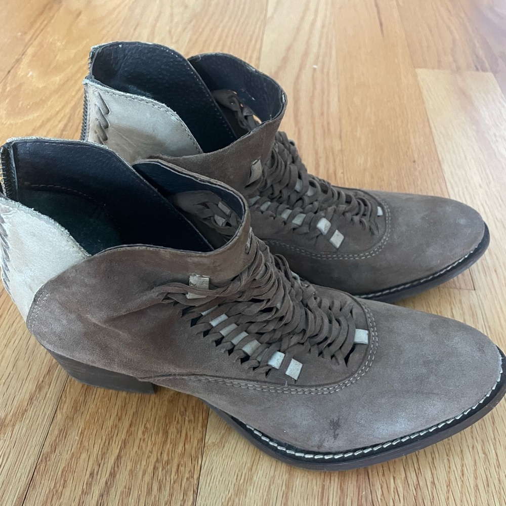 Women’s rebel Brown Leather Ankle Boots
